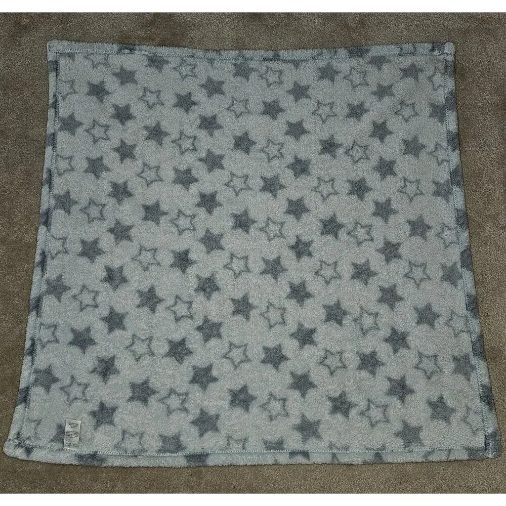 Baby Gear Gray Stars Fleece Baby Blanket Soft 30